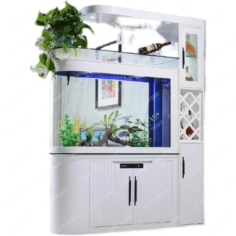 

Fish Tank Aquarium Household Living Room Subareas Screens Wine Cabinet Change Water Bottom Filter