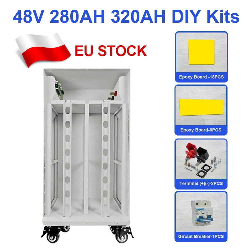 EU Stock V19 JK 15KWH Lifepo4 Batterij BMS Box 48V 280AH 320AH 334AH Batterij Box DIY Kist JK-PB2A16S20P Gat Tax Free Solar