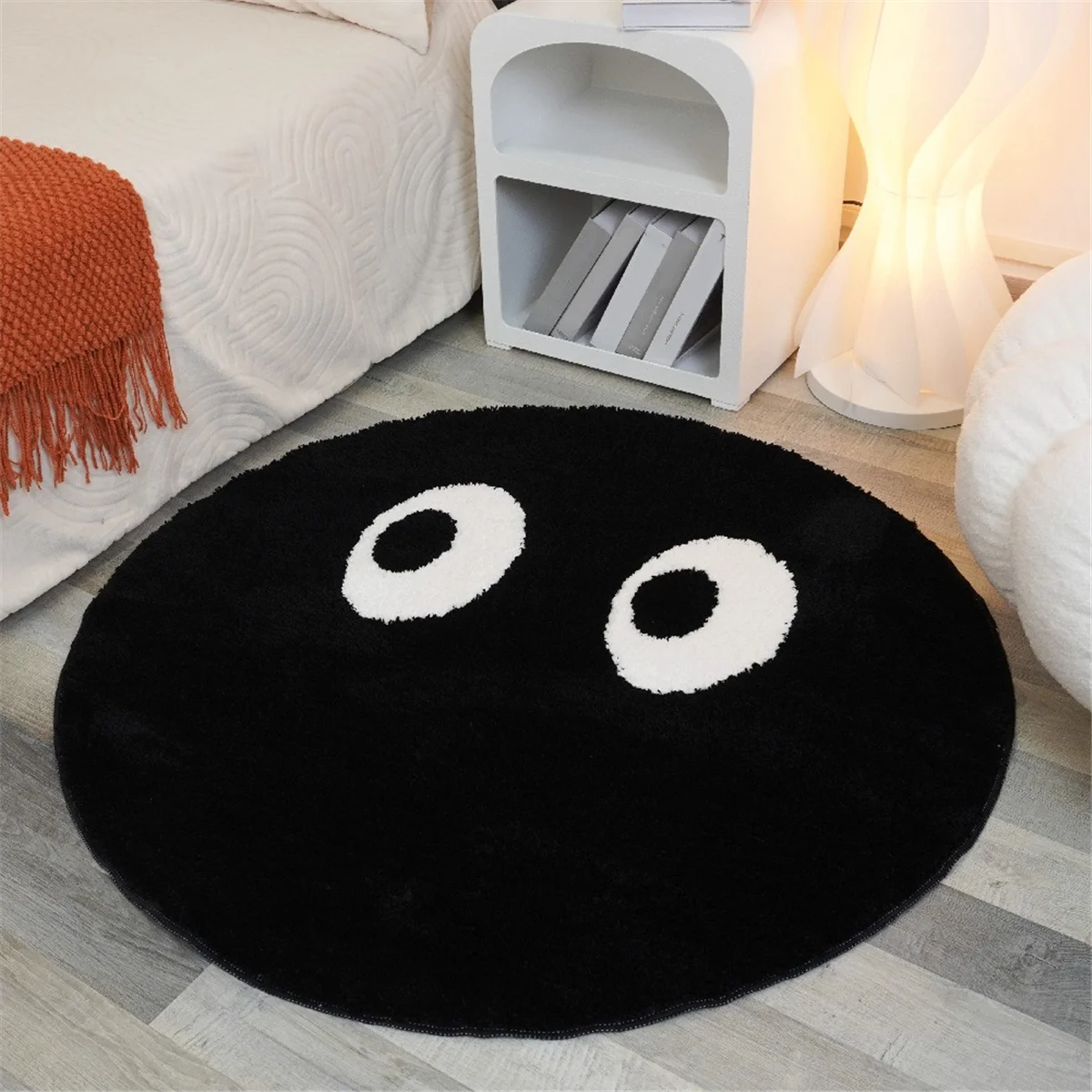 Cartoon Round Carpet High-End Floor Mat Household Non-Slip Water-Absorbent Carpet,A