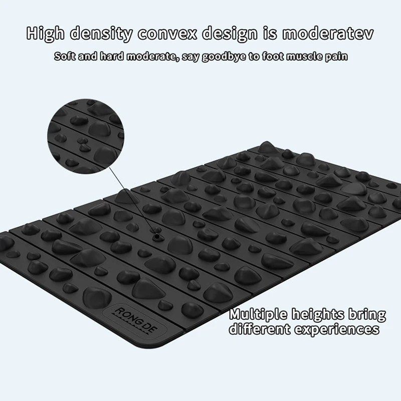 Foot Massage Mat Foldable Stone Pattern Foot Walk Stone Massage Foot Pad For Grown-ups 50cm x 30cm x 2cm