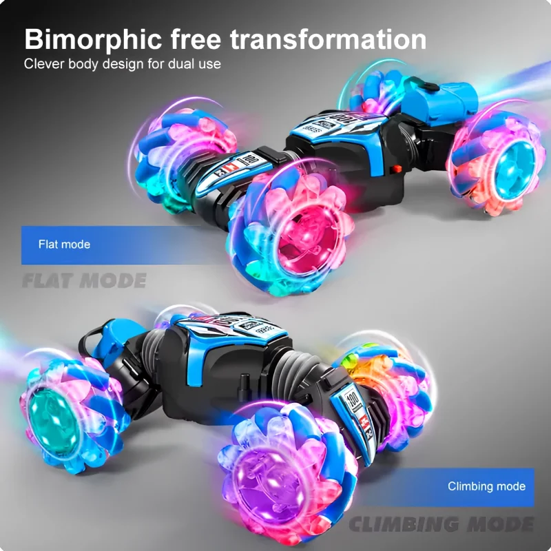 Dual Remote Control Gesture Sensing RC Drift Car, 4WD Vehicle with 360° Rotation & Jet Twist Stunt, All-Terrain Racing Toys