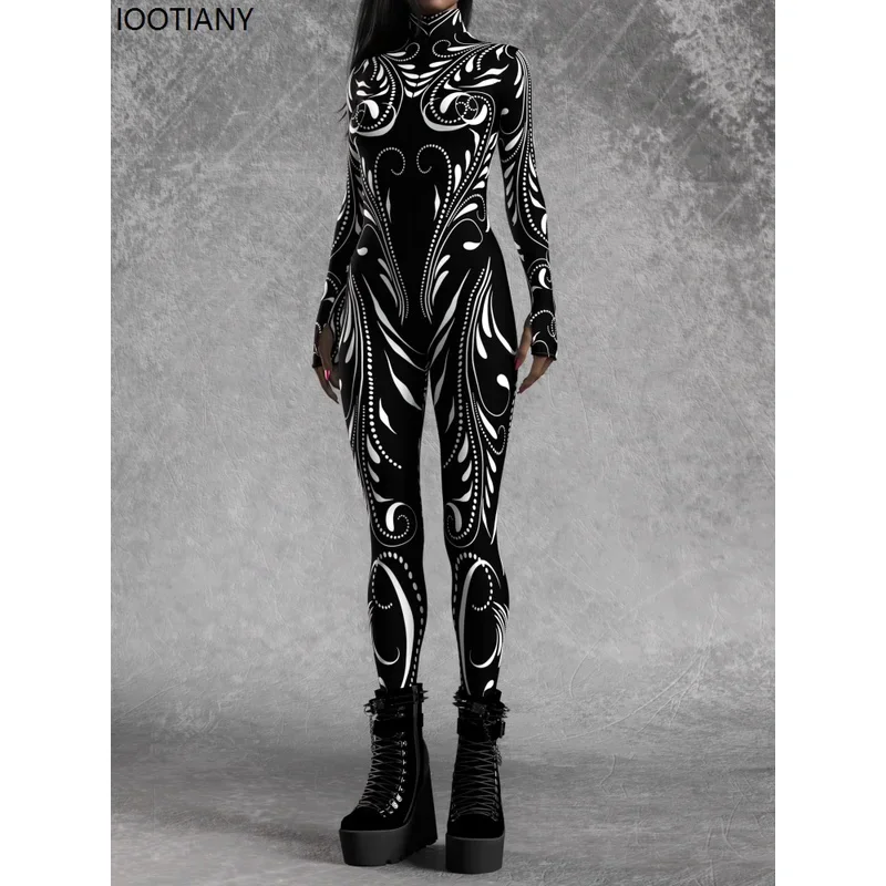 25COSHalloween النساء الميكانيكية ارتداءها تأثيري Cyberpunk نمط القوطية ارتداءها تكنولوجيا المستقبل الإلكترونية كول الهذيان الطرف Se