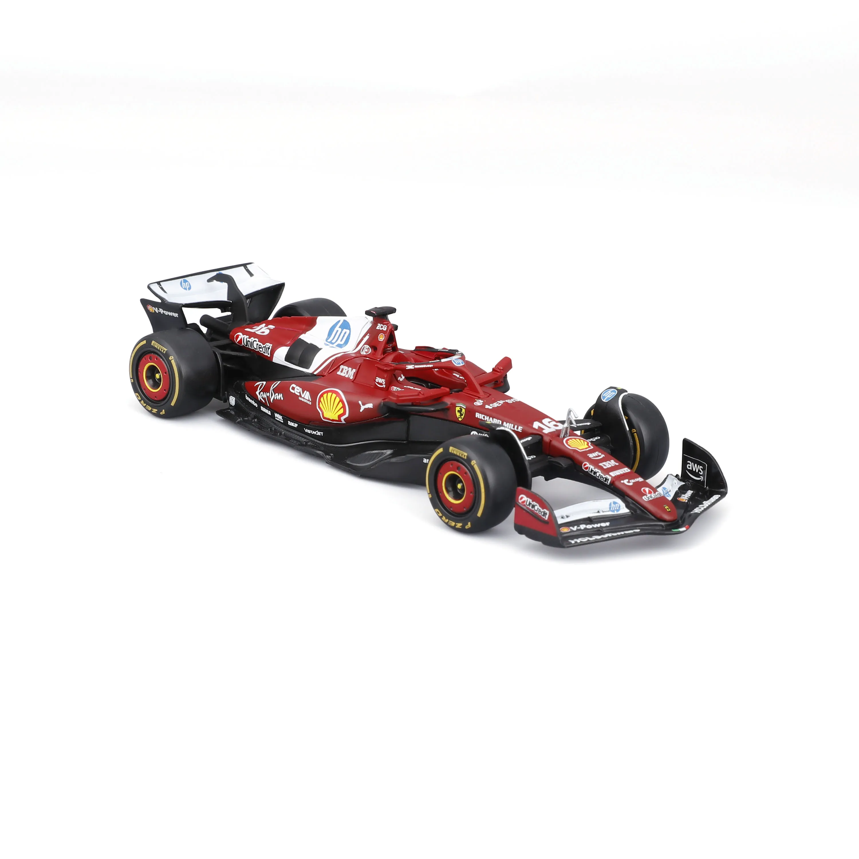Bburago 1:43 F1 2025 سكوديريا فيراري HP SF25 # 16 تشارلز لوكلير # 44 لويس هاميلتون سبيكة نموذج سيارة يموت يلقي لعبة مجسمة #2