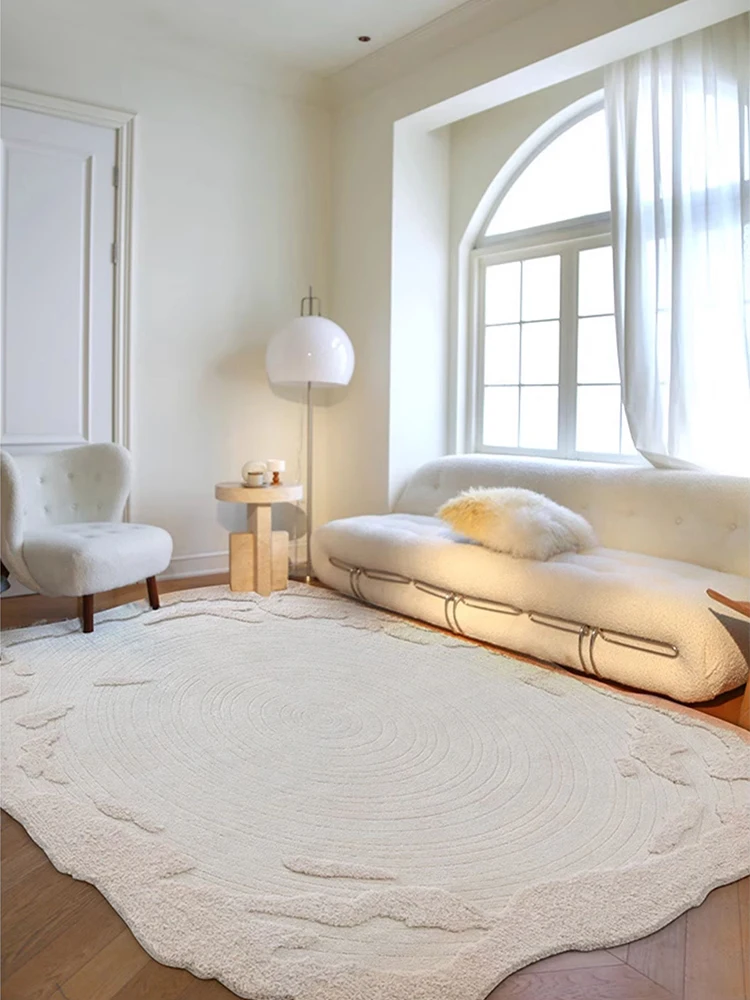 

Solid Color Modern Carpet Living Room Thick Handmade Home Irregular Rug Decor Luxury Villa Sofa Floor Bedroom Carpet Sofa Coffee