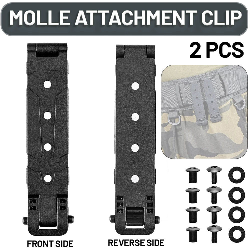 2PCS MOLLE-LOK Scabbard K Sheath Waist Clip System K Scabbard Clip Clip Buckle Back MOLLE KYDEX Sheath Carrying Scabbard