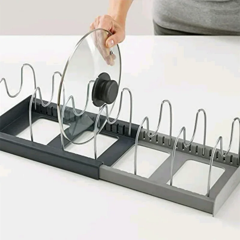 Kitchen Accessories Pot Rack Pot Pan Kitchen Organizer For Storage Cabinet Kitchen Holder Pans Pots Lid Organizer Rack