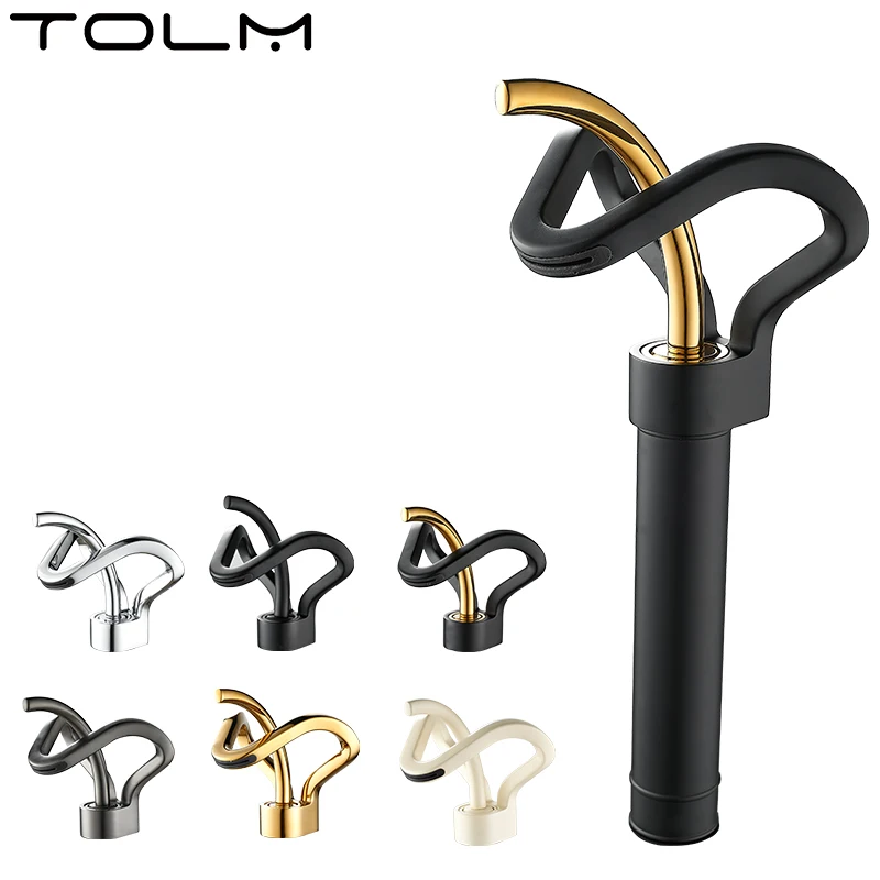 

TOLM Waterfall Chrome Смеситель для раковины с одной ручкой и средним вырезом, смеситель для раковины в ванной комнате