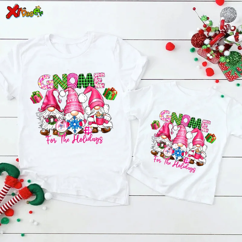 Merry Christmas T Shirt Family Matching Outfit Baby Rompers Pajamas Clothes Party Mommy and Son Clothes Christmas Clothing Kids