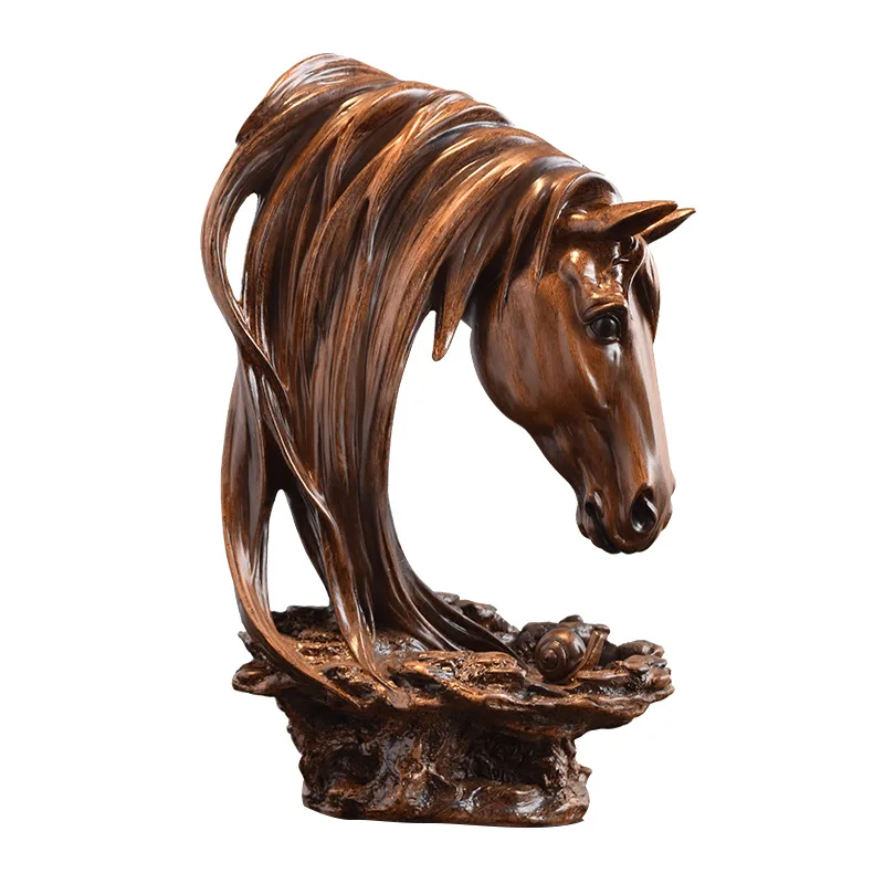 Creative and Realistic Resin Horse Head Sculptures, Horse Head Sculptures,TV Cabinets for Home Decoration,and Office Decoration.