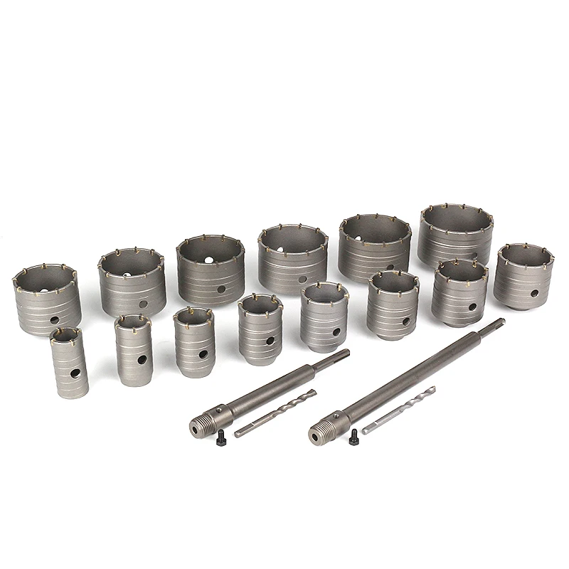 1Pc Drilling Crown for Concrete Wall Hole Saw SDS PLUS Hammer Drill Bit Set with Round Shaft Cement Stone Cutter Tool