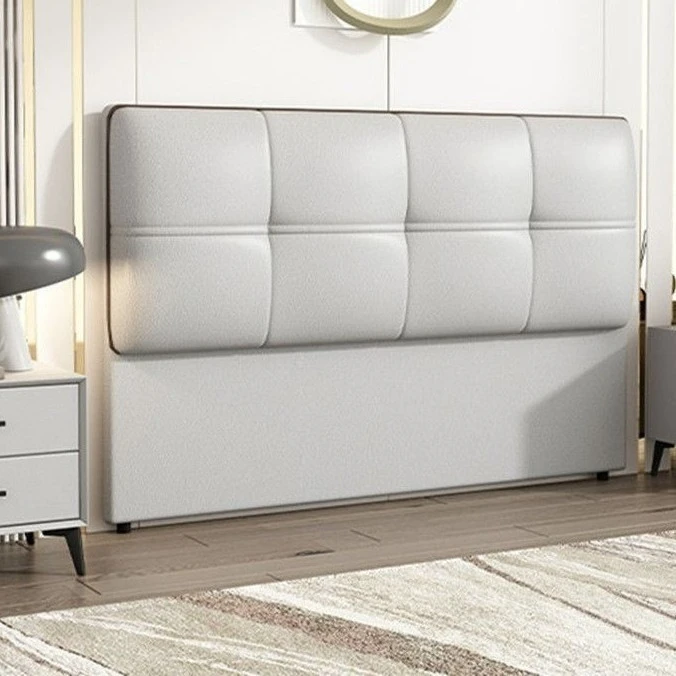 

Прикроватная тумбочка на полу, одна покупка, современная простая двойная домашняя спинка, технология из массива деревянной доски, тканевое изголовье, мягкая сумка