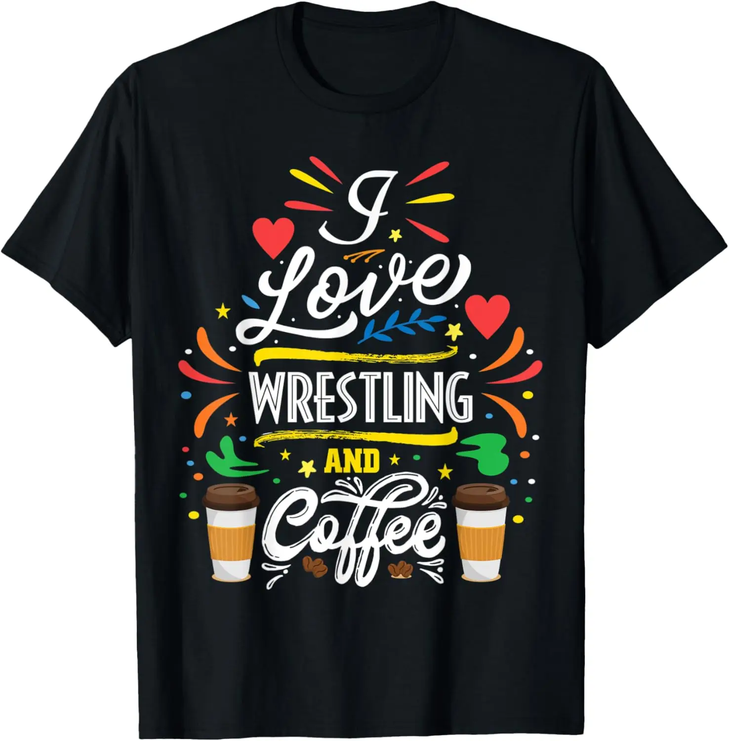 

WRESTLING And Coffee Shirt I Love WRESTLING And Coffee T-Shirt,100% cotton