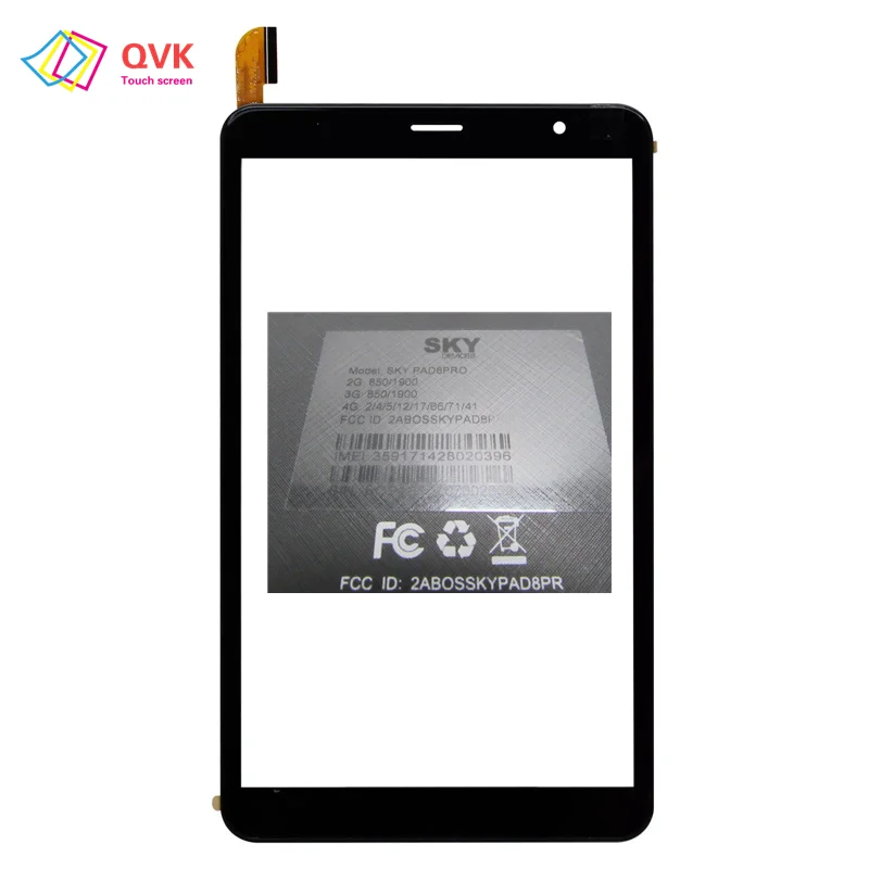 8 Inch For Sky Devices SKY PAD 8 Pro Tablet Capacitive Touch Screen Digitizer Sensor External 2.5D Glass Panel  2ABOSSKYPAD8PR