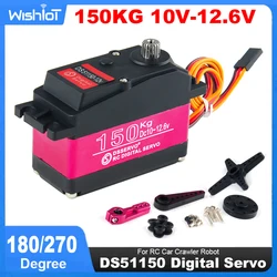 DS51150 Servo robotico digitale in metallo 150KG 180/270 gradi Impermeabile IP66 12V con servo braccio 25T per RC Drone Smart Car Robot