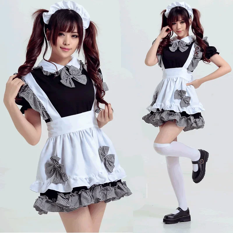 

Female Japan Anime Maid Outfit Cute Girls Servant Cosplay Costume Fancy Dress