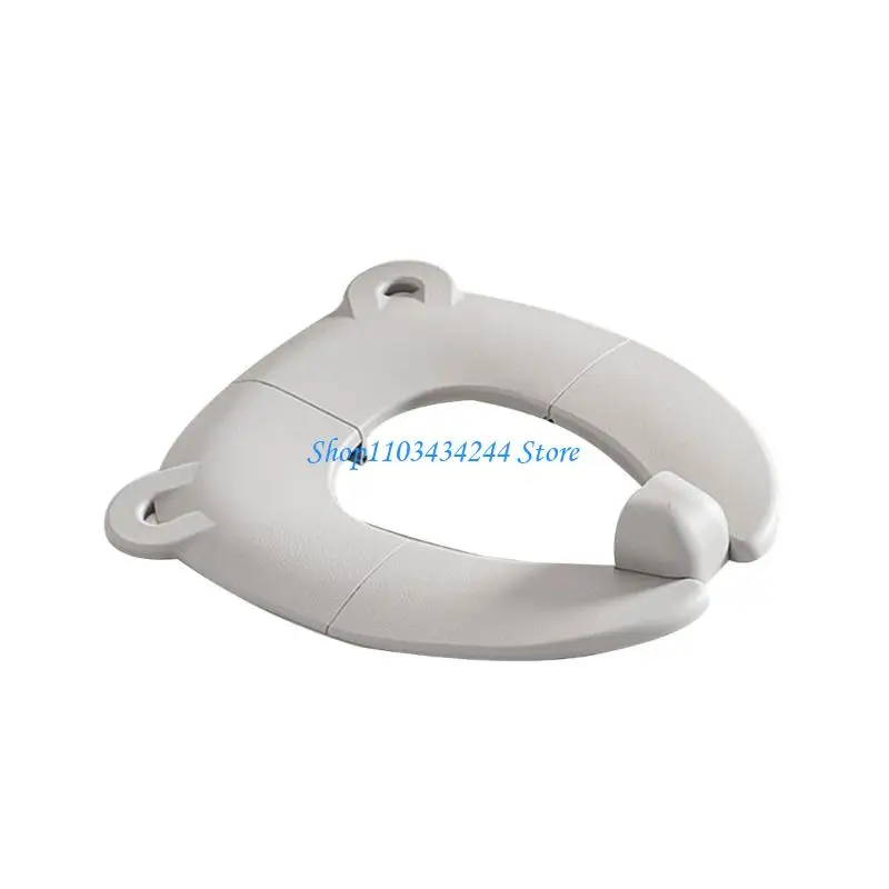 مقعد تدريب المرحاض القابل للطي للأطفال، مضاد للانزلاق من الأسفل، سهل التخزين، محمول للأطفال للسفر، وسادة مقعد للحمامات العامة