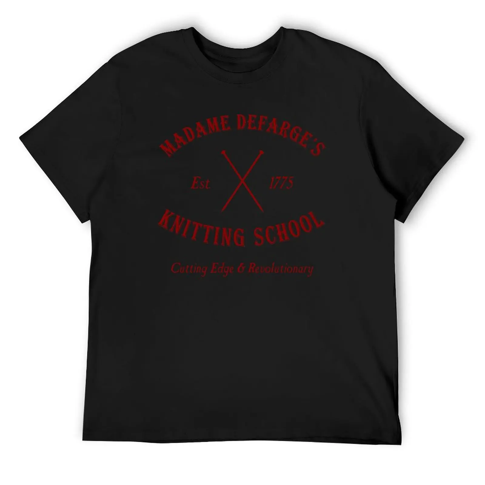 

Madame Defarge Knitting School T-Shirt Man t-shirt anime clothes rapper graphic tees man t shirt Men's t-shirt
