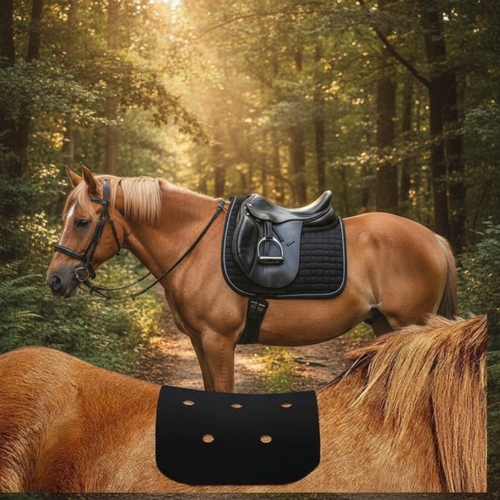 horse-saddle-pad-ventilated-saddle-pad-with-ventilation-holes-quick-drying-streamlined-for-equestrians-horseback-riding