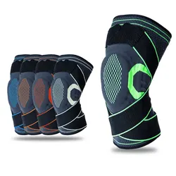 Knee Sleeve Support Brace Sports Compression with Pressure Belt for Joint Pain With Side Stabilizers & Patella Gel Pads