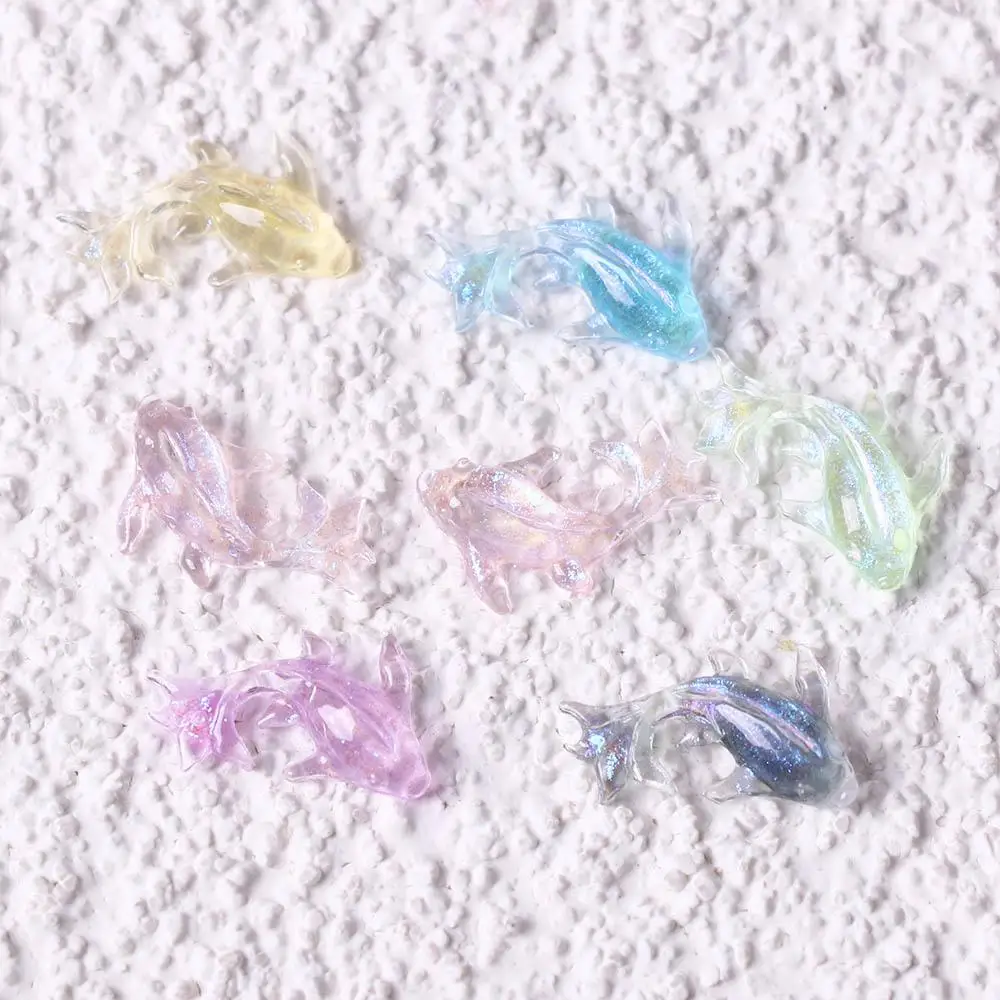 Rhinestones Cartoon Goldfish DIY Scrapbook Goldfish Nail Rhinestones Goldfish Resin Figurine Crafts Goldfish Art Decoration