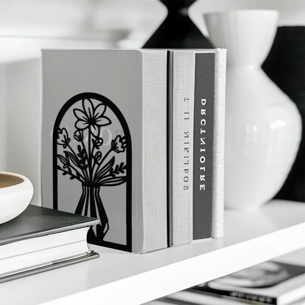 حامل سدادة معدني للأرفف المزخرفة مقاس 5.3 بوصة × 4.3 بوصة × 7.9 بوصة سدادات عصرية إبداعية شديدة التحمل للدراسة