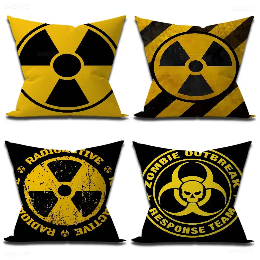 Attention Radiation Symbol Lucky Dragon pillow cover sofa cushion cover home room decoration children gift