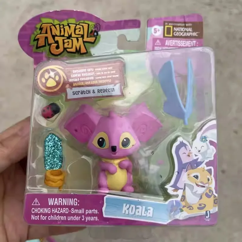 アニマルジャムフィギュア模擬動物人形コアラ高級アライグマペットキティごっこ遊びおもちゃ