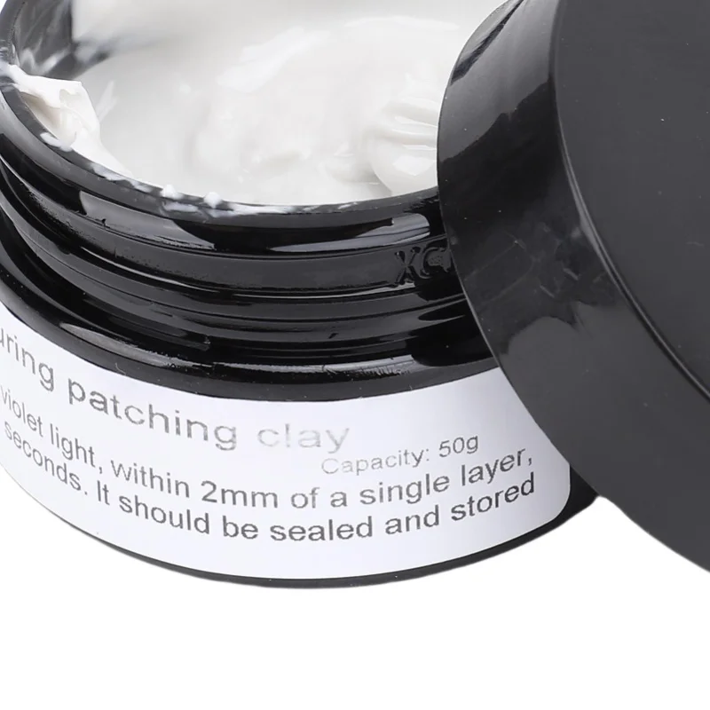 Light Curing Putty 50g Multi Purpose Quick Paste Adhesive Light Curing Repair Filler Kit With Light For 3D Prints Models Crafts
