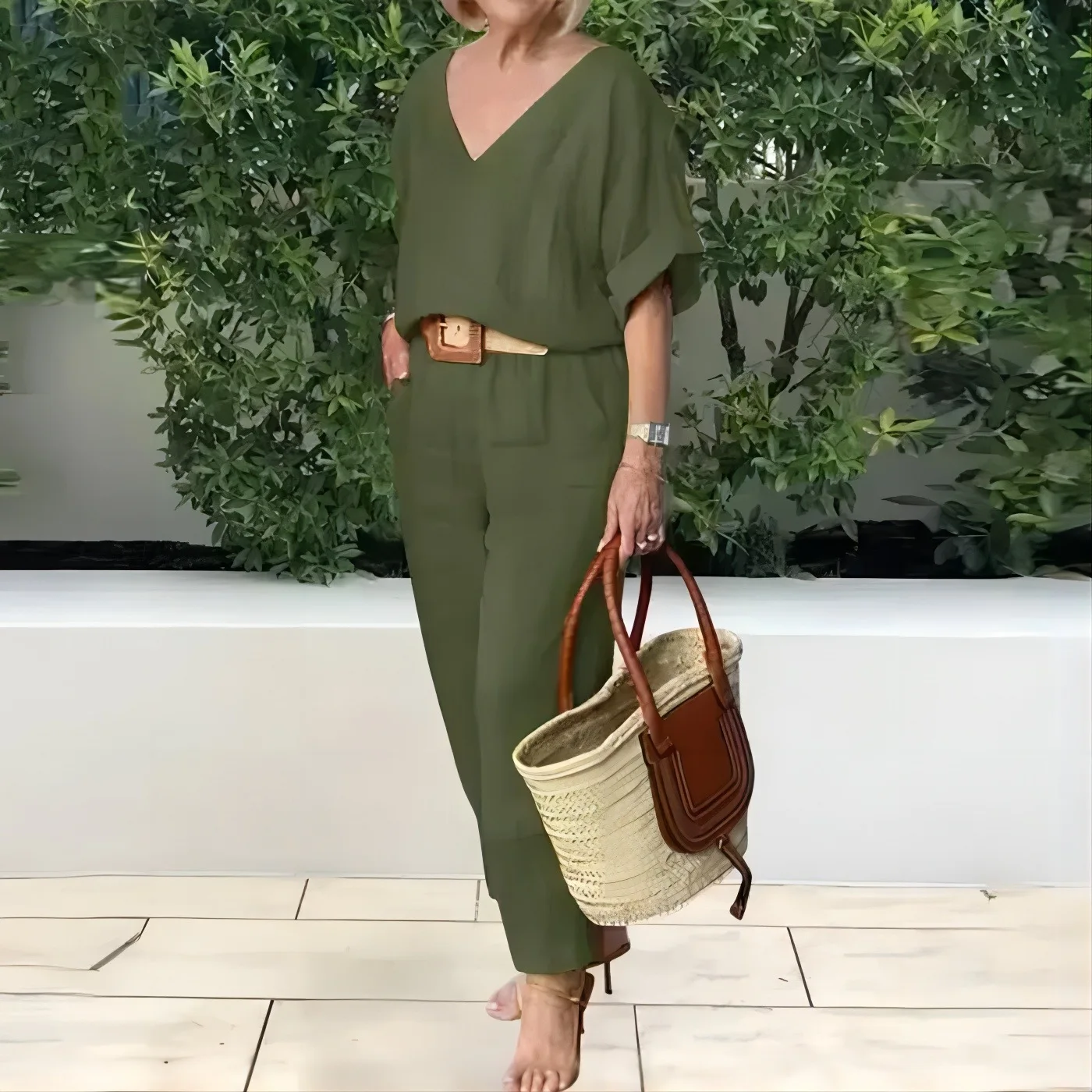 

Women's Trouser Suit Solid High Waist Female Suits Tracksuit 2025 Spring Summer 2 Pieces Outfit New Casual Trendy Ladies Clothes