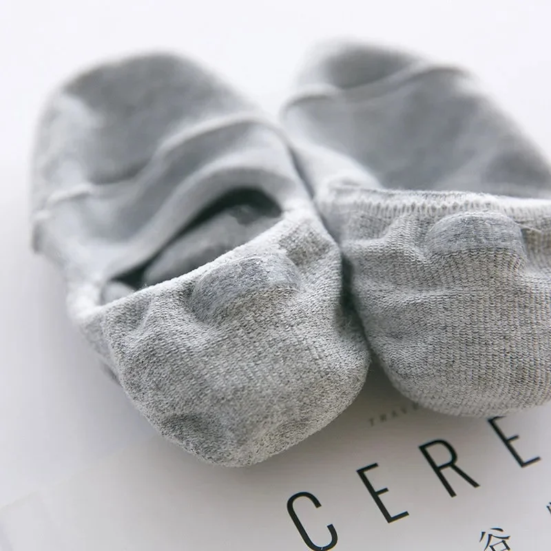 5pairs Men Cotton Boat Socks Summer Autumn Non-slip Silicone Invisible Breathable Short Socks Male Ankle Slippers Sports Socks