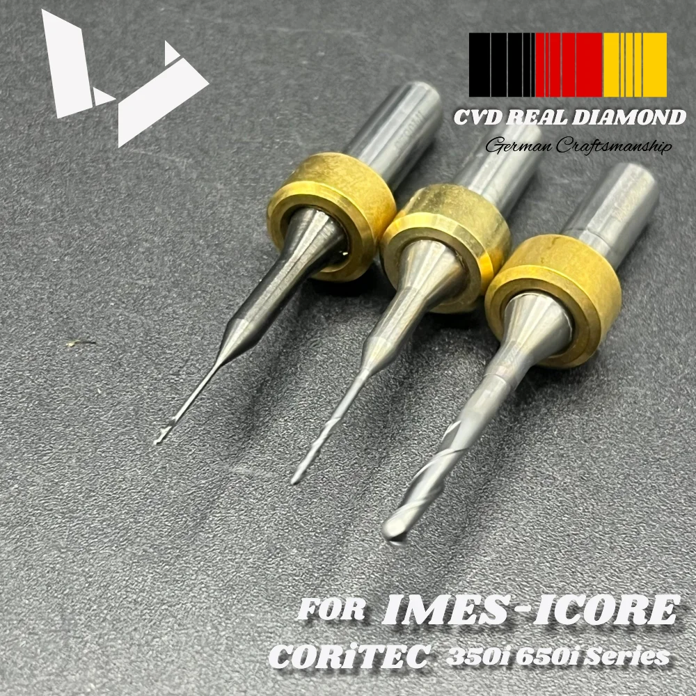 T13 T14 T15 Фрезерный инструмент с алмазным покрытием CVD, циркониевые фрезы с валом 6 мм для imes-icore CORiTEC 350i 650i