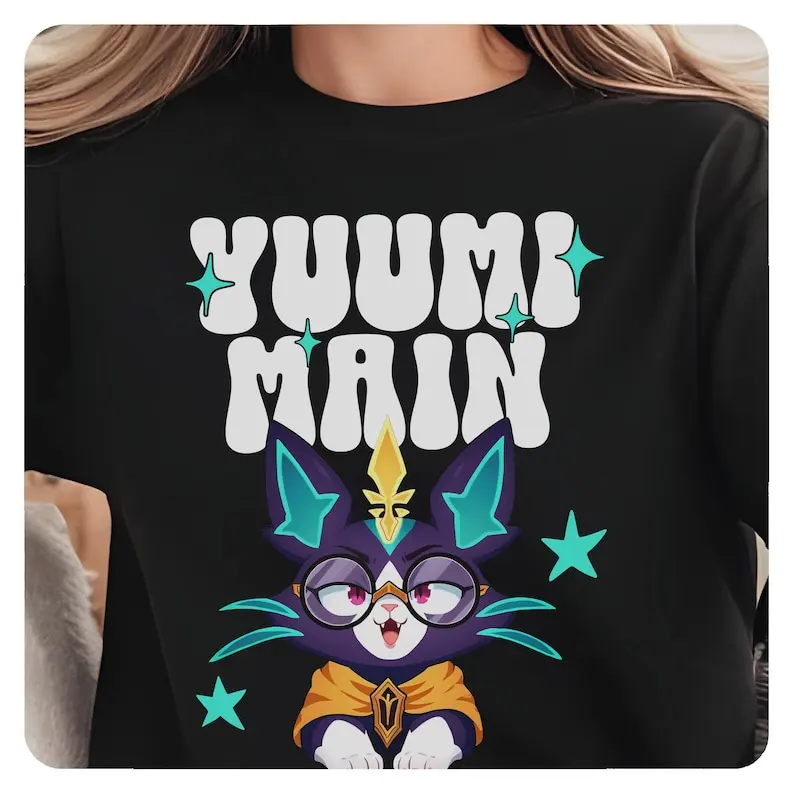 Yuumi Shirt, gift, tee Shirt Fanart, Support Main , gift, Yuumi