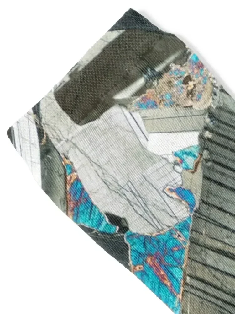 Gabbro from Huntly, Scotland rock thin section microscope photo - Scottish geology gift Socks