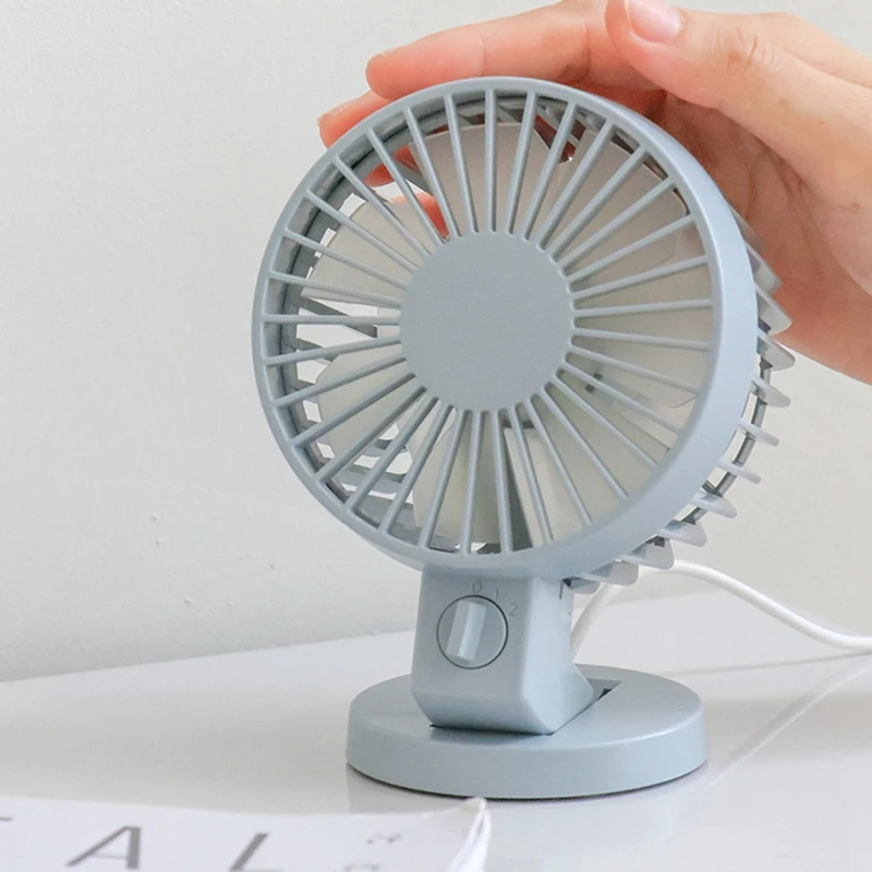 Portable Mini Fan USB Desktop Electric Fan Student Dormitory Small Cooling Ventilador Fans Double Leaf Fan Durable C