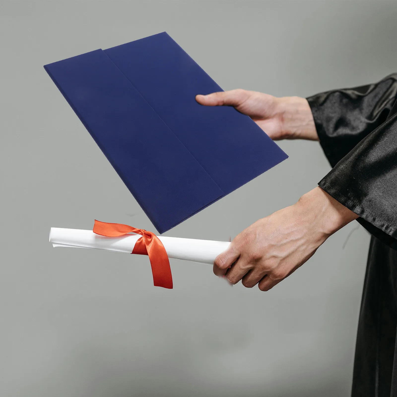 A4 Tri-Fold Diploma Cover Blank Certificate Holder for Graduation Awards and Document Storage
