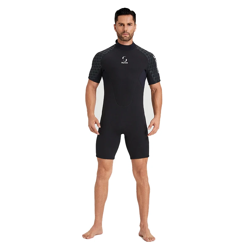 3MM Men Neoprene Wetsuit Scuba Diving Windsurf Hunting Surf Swimwear Underwater Fishing Swimming Short Sleeve Wetsuit Kitesurf