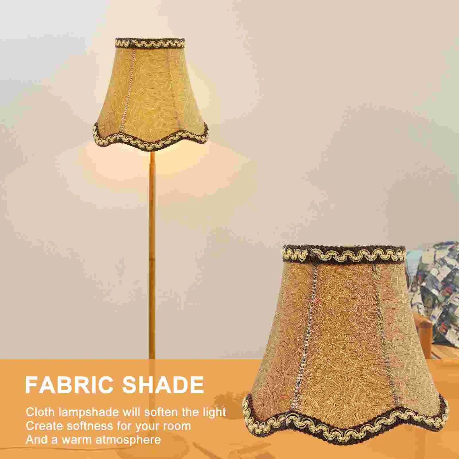 

Household Fabric Lampshade Stand Retro Decor Lampshades for Table Cloth Adornment