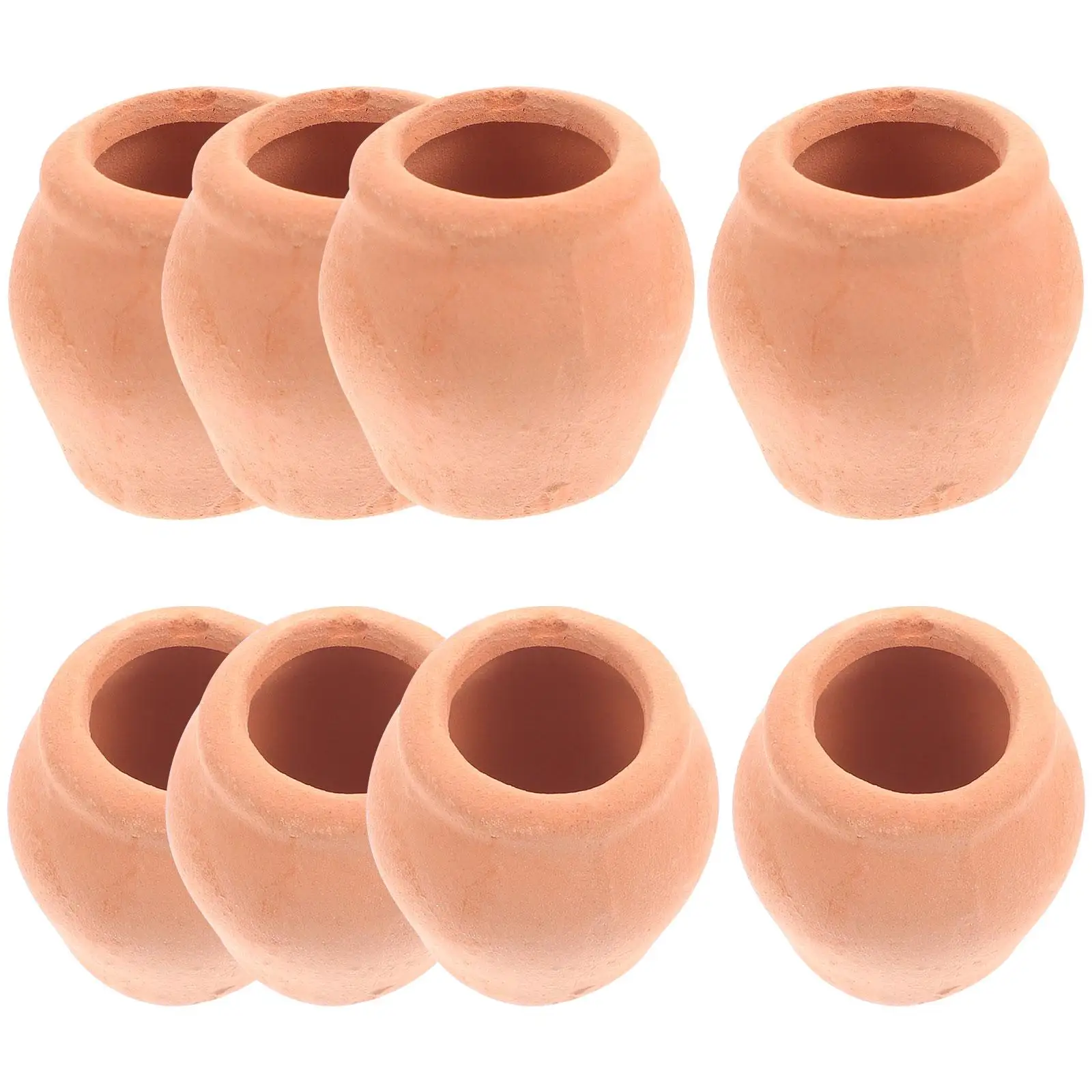 

8 Pcs Ceramic Flowerpot Planter Mini Clay Pots Box Diy Succulent Tiny Planters Ceramics Nurse Small