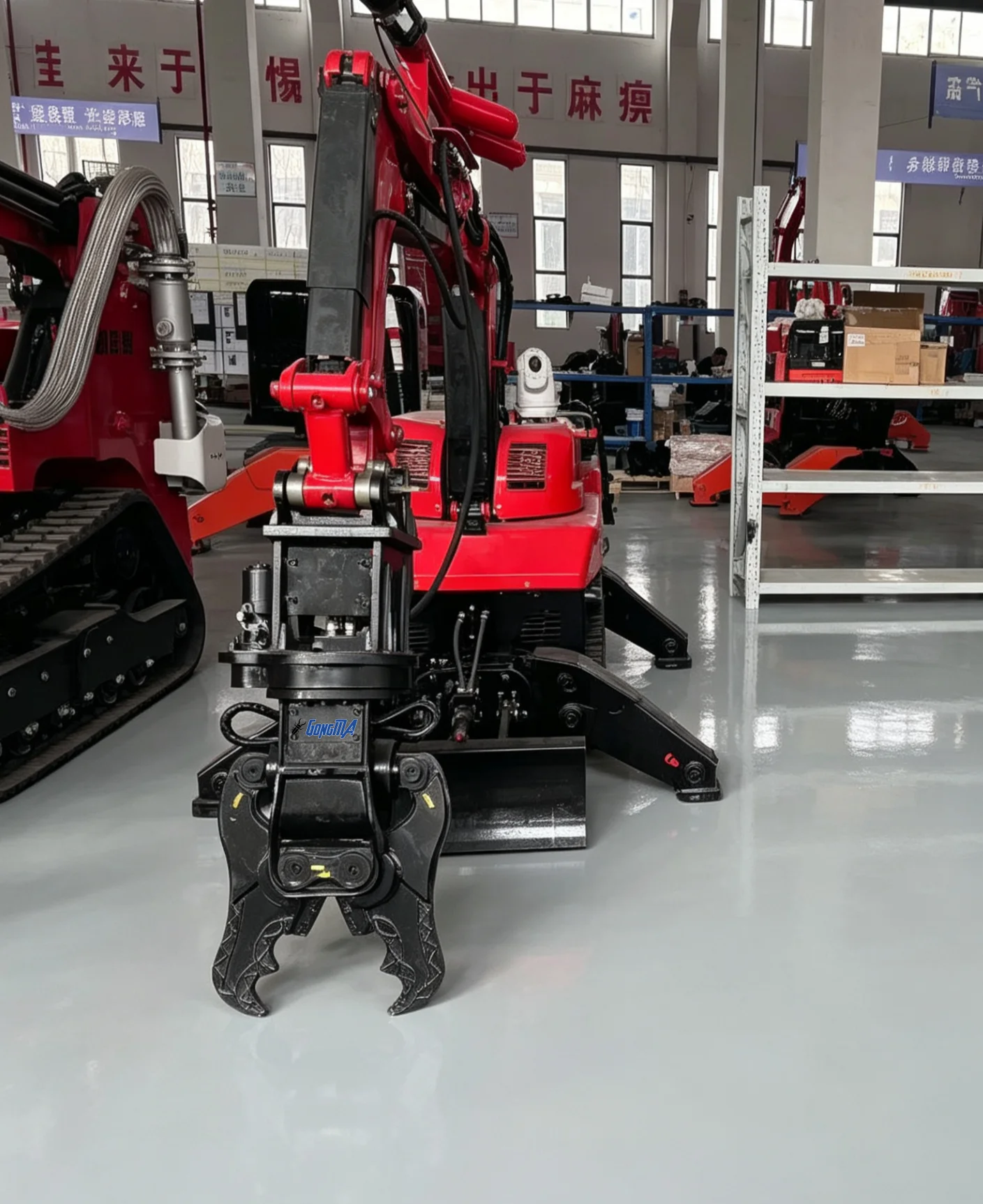

GONGMA Concrete Crusher with Motor for Demolition s and 0.8-1.52 Ton Excavators Featuring Single Cylinder Opening