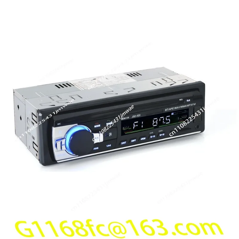 Car Mp3 Player Bluetooth Hands-free USB Card Host Radio Thin Heat Sink 520