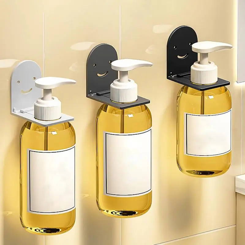 Shower Bottle Hooks Shower Bottle Bracket Shampoo Holder No Drilling Anti-Rust Wall Mount Shower Rack Carbon Steel Bathroom Hook