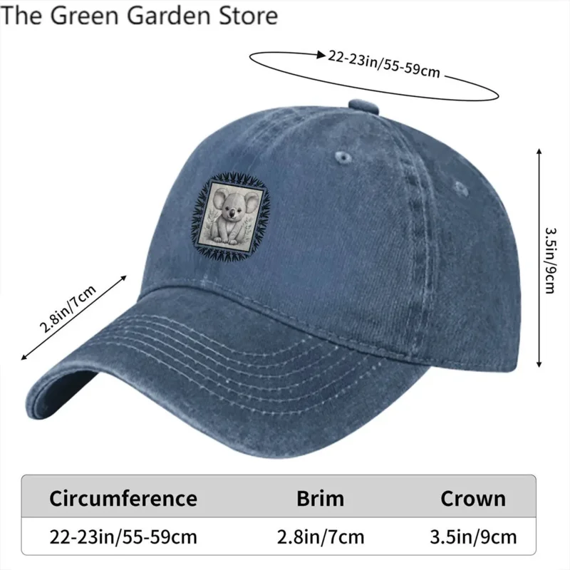 Australian Koala Multicolor Hat Peaked Men's Cap Cute Baby Personalized Visor Protection Hats