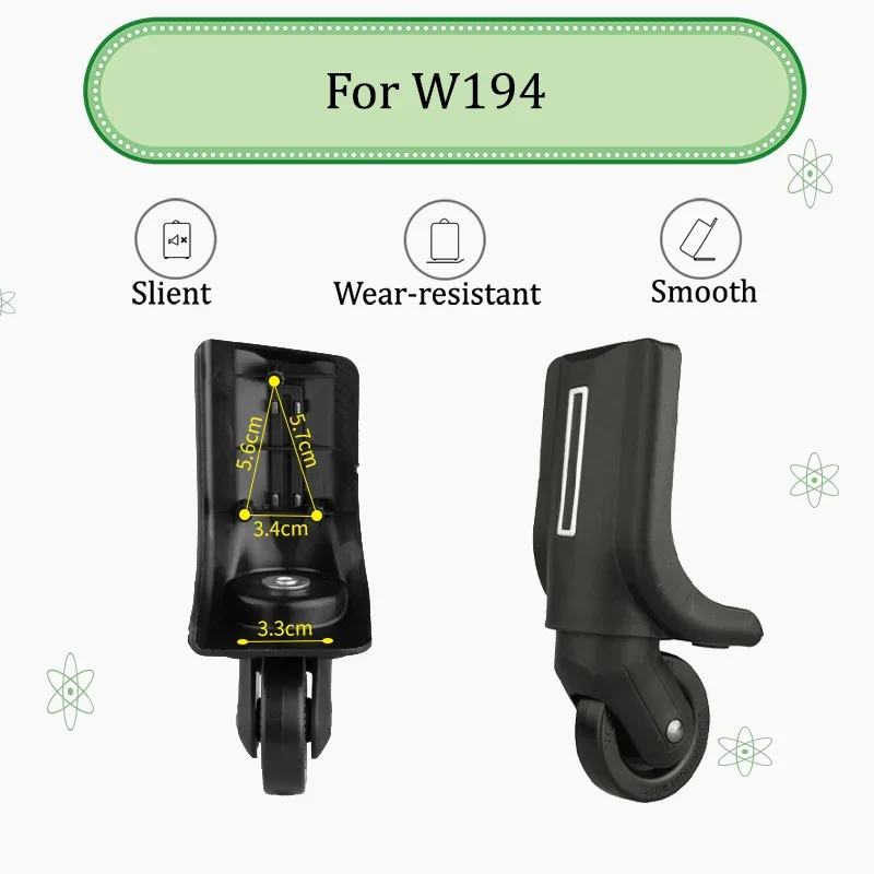 For W194  Noiseless Luggage Compartment Replacement Wheel - Smooth Rolling - Universal Fit Luggage Compartment Repair Accessory