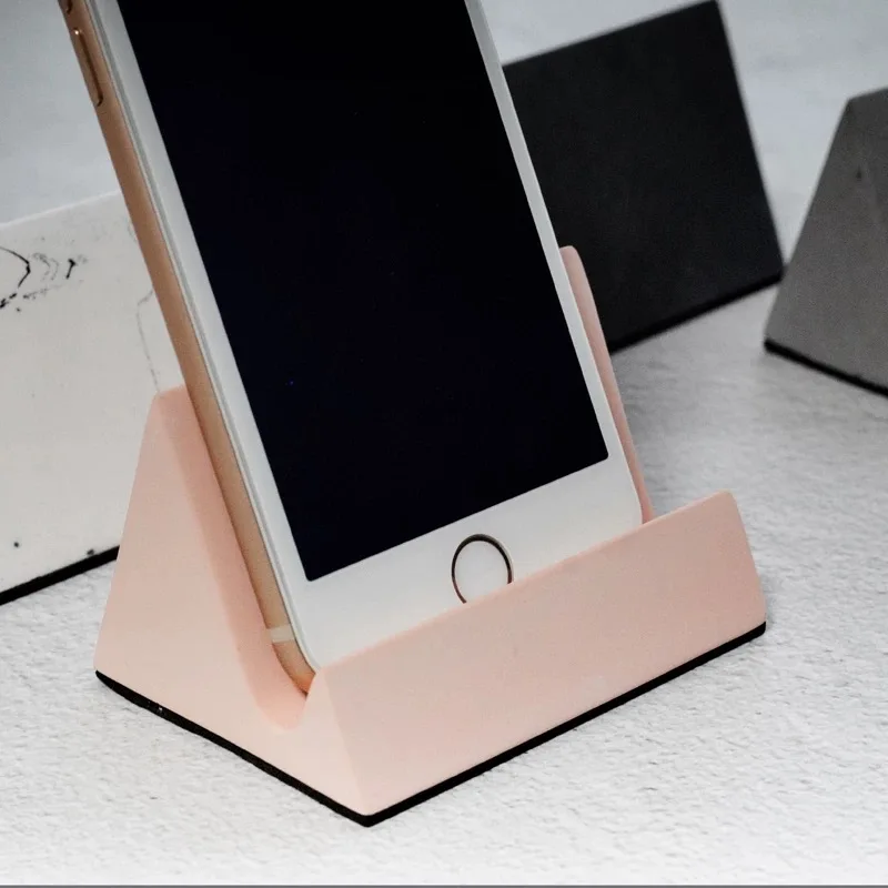 Pen Holder Mobile Phone Holder Concrete Mold Round Resin iPhone Holders Business Card Organizer Gypsum Cement Silicone Mould