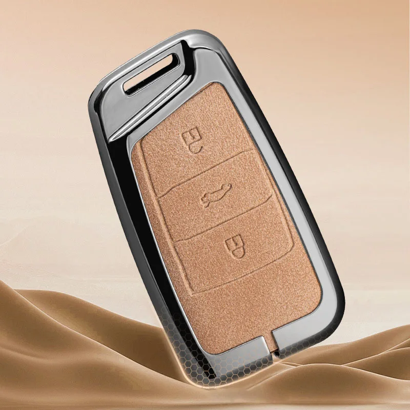 Zinc Alloy Leather Car Key Case Cover for VW Volkswagen Golf Polo Tiguan Passat Jetta Lavida Skoda Octavia Magotan SEAT Leon MK4