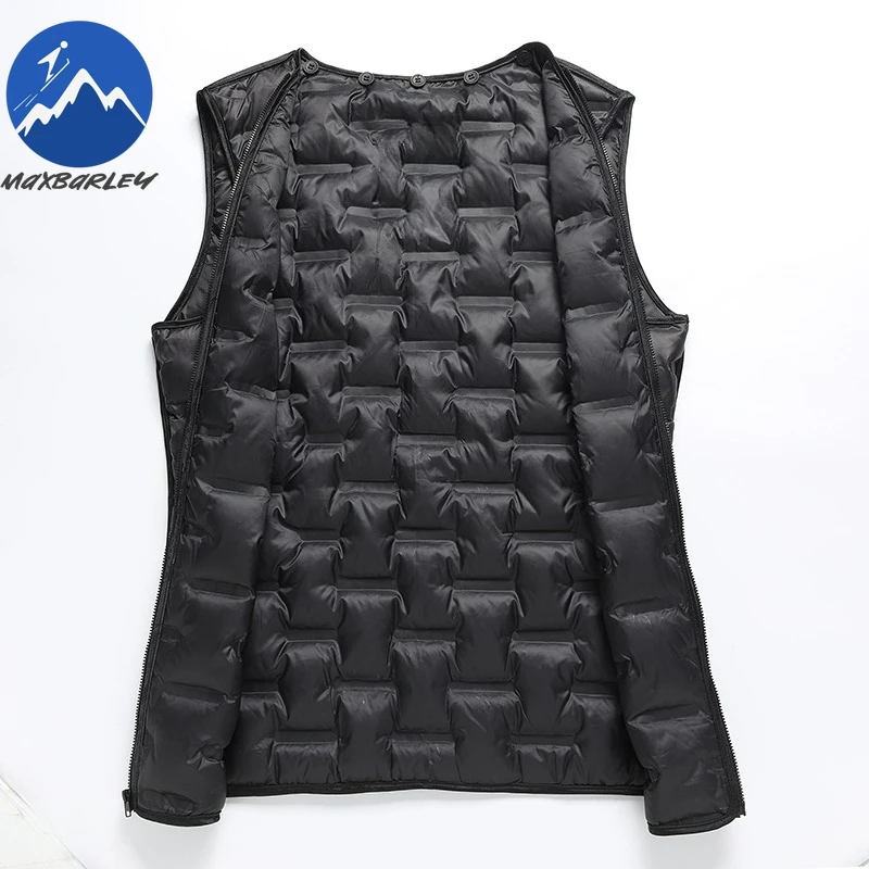 Maxbarley Winter Down Coat Lightw Luxurious Detachable Lining Working Cold Proof Overcoat Mens Mid Length Warm Woolen Trench