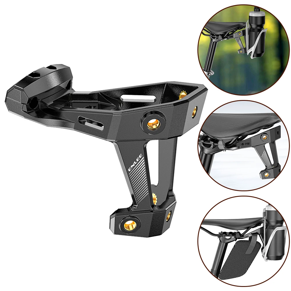 

Bicycle Cycling Bottle Cage Adapter Mount Adjustable MTB Road Bike Handlebar Water Bottle Holder Seat Post Mount (Black)