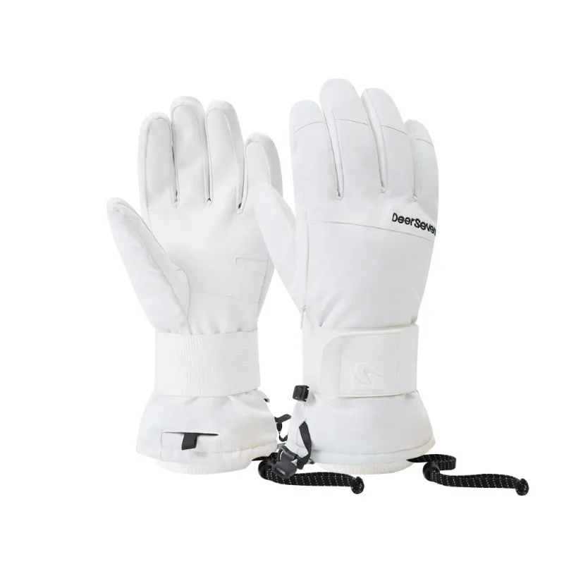 

Белые лыжные теплые перчатки 3 м, мужские и женские зимние бархатные утолщенные ветрозащитные перчатки для верховой езды на открытом воздухе, встроенные наручные щитки