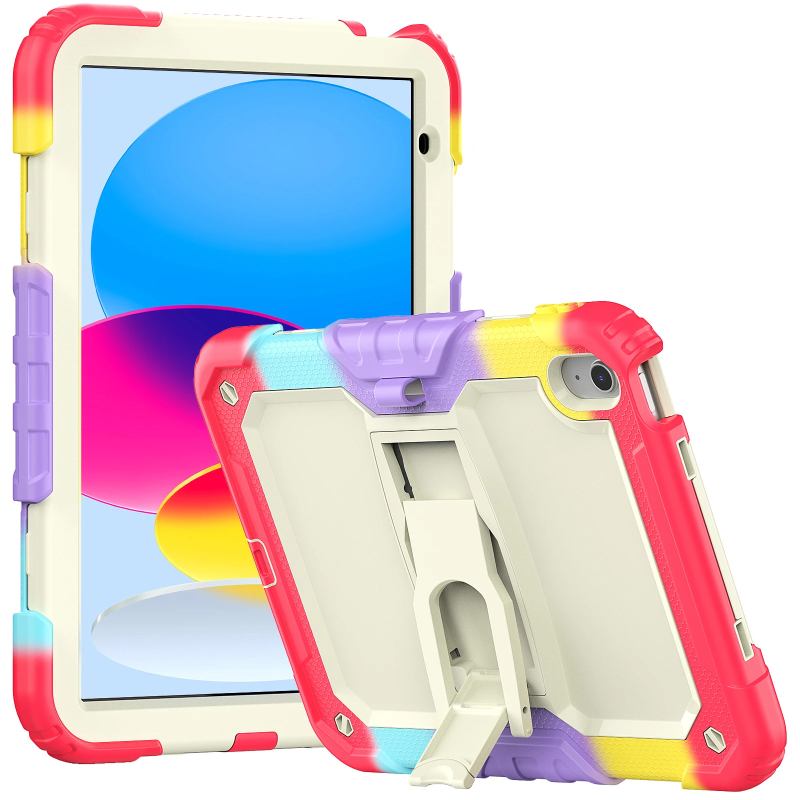 

For iPad 2025 A16 2024 Stand Tablet Case 10.2 10.9 12.9 13 11 inch Air 3 4 5 Mini Pro 6 7 8 9 10th Generation Hard Cases Cover
