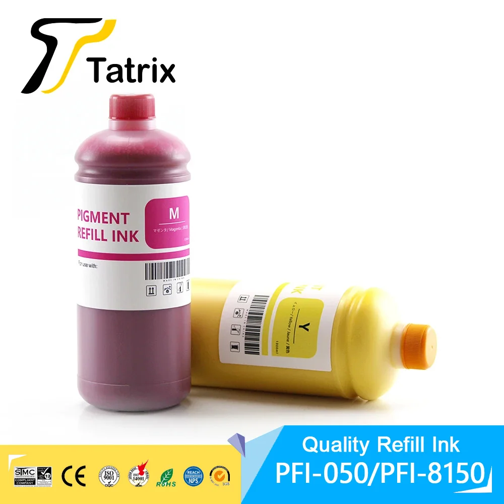 Tatrix 500ML/Bottle PFI050 PFI-050 PFI 050 Premium Color Compatible ink bottle for Canon imagePROGRAF TC-20 TC-20M Printer